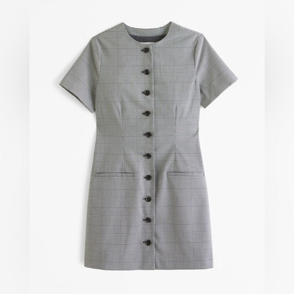 Abercrombie Houndstooth Career Wear Office Business Casual Dress Size Medium P